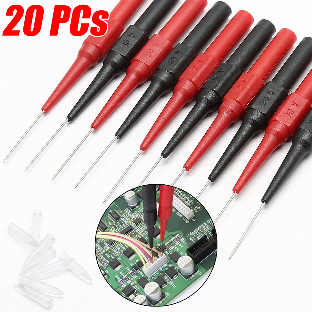 Car Diagnostic Tool - 1/20PCs 30V รถจักรยานยนต์เครื่องมือวินิจฉัยมัลติมิเตอร์ทดสอบขยายกลับเข็มเจาะ TIP Probes รถ