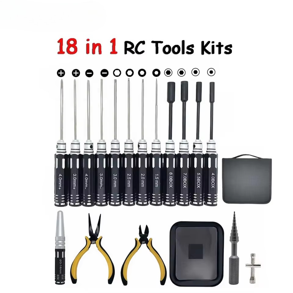 Socket Set - ชุดเครื่องมือ RC 18-in-1 ประกอบด้วย ไขควง คีม