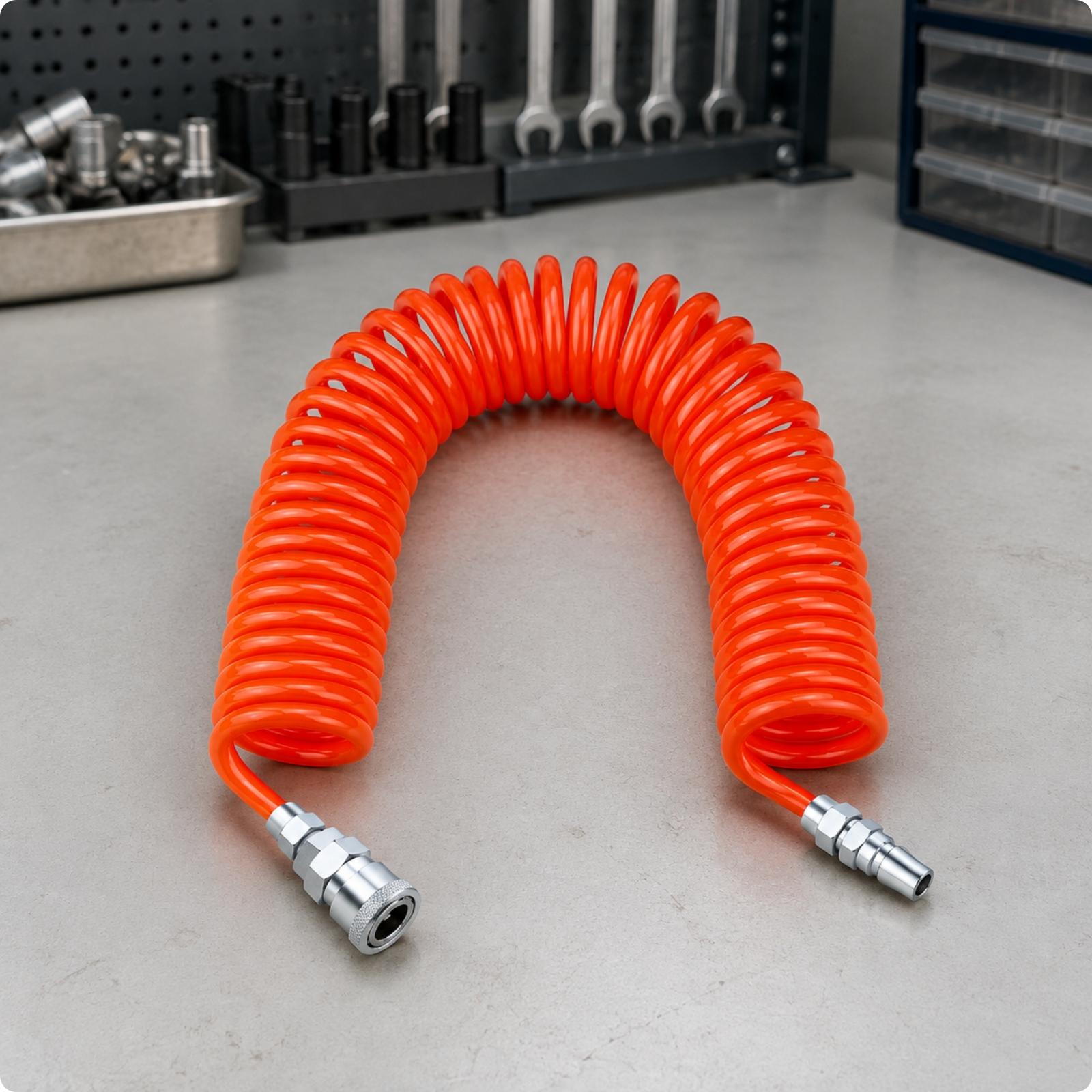 Spring Compressor Tool - สายลมคอมเพรสเซอร์แบบขด PU ท่อสปริงกลับ สำหรับเครื่องมือช่าง